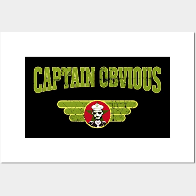 Captain Obvious Funny Wall Art by DarkStile